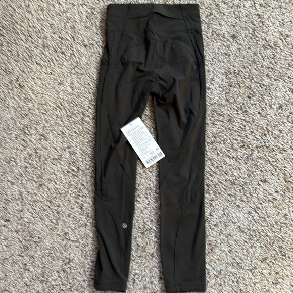 Lululemon Time to Sweat leggings Sz 2 Dark Olive Green - Picture 4 of 7